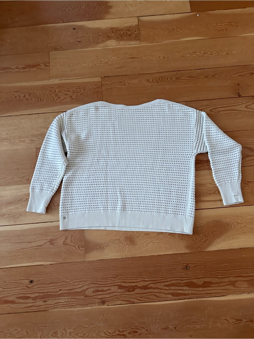lululemon athletica Cream Open Knit Scoop-Neck Sweater